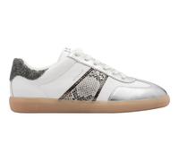 TAMARIS Zapatillas de piel para ciclismo. Color blanco/color plata