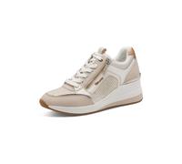 Zapatillas con cuña y cremallera Mujer Talla 38. Color Beige