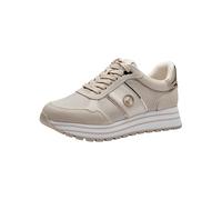 Tamaris Zapatillas de Caña Baja para Mujer, Mezcla de Materiales Textiles Y Sintéticos, Marfil Combinado, 36 EU