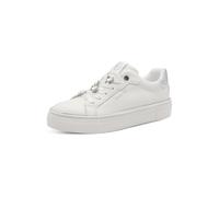 Tamaris Damen Sneaker Low 1-23751-44, Zapatillas Mujer, Blanco y Plateado, 38 EU