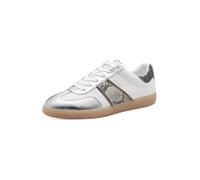 Tamaris Damen Sneaker Low 1-23624-43, Zapatillas Mujer, Blanco y Plateado, 40 EU