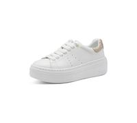 Tamaris Damen Sneaker Low 1-23755-45, Zapatillas Mujer, Champagne Blanco, 37 EU