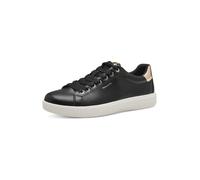 Tamaris Zapatillas Veganas para Mujer, Negro Y Dorado, 38 EU