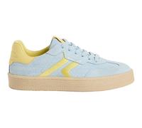TAMARIS Zapatillas deportivas de piel, suela en color miel. Color Azul Claro