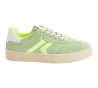 TAMARIS Zapatillas deportivas de piel, suela en color miel. Color Verde Salvia