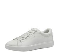 Tamaris Zapatillas Deportivas Veganas para Mujer, Blanco Liso, 38 EU