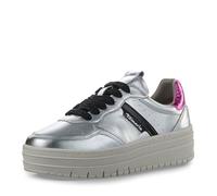 Tamaris Zapatillas para mujer con plantilla extraíble, plateado combinado, 39 EU