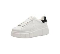 Tamaris Zapatillas Veganas para Mujer, Blanco/Negro, 41 EU