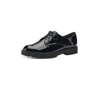 Tamaris Zapatos Veganos de Cordones de Caña Baja para Mujer, Negro Estructura de Charol, 41 EU