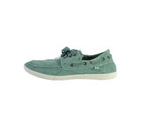 Natural World Eco - Zapatillas Hombre - Náuticos de algodón orgánico y Caucho - Color Albahaca- 303E