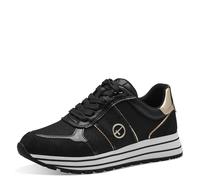 Tamaris Zapatos con Cordones 1-23727-42 para Mujer, Negro/Dorado, 37 EU