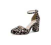 Tamaris Damen Pump with Strap 1-22463-45, Bomba Mujer, Leopardo, 36 EU
