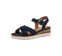 Tamaris Zapatos de Cuña para Mujer, de Piel, Azul Marino, 40 EU