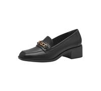 Tamaris Zapatos de Plataforma de Piel para Mujer, Cómodos, Negro, 41 EU