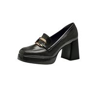 Tamaris Zapatos de Plataforma para Mujer, Tacón Cuadrado, Cómodos, Oliva, 38 EU