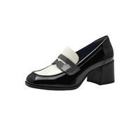 Tamaris Zapatos de Plataforma para Mujer, Tacón Cuadrado, Cómodos, Oliva Combinado, 42 EU