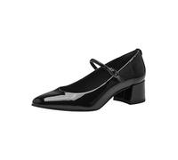 Tamaris Zapatos de Salón para Mujer, Tacón Cuadrado, Diseño Vegano, Negro, 39 EU