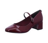 Tamaris Zapatos de Salón para Mujer, Tacón Cuadrado, Diseño Vegano, Rojo Merlot, 37 EU