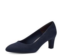 Tamaris Zapatos de Salón para Mujer, Textiles, Tacón Cuadrado, Veganos, Azul Marino, 40 EU