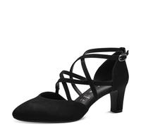 Tamaris Zapatos de Salón para Mujer, Textiles, Tacón Cuadrado, Veganos, Negro, 39 EU