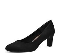 Tamaris Zapatos de salón para mujer, textiles, tacón cuadrado, veganos, negro 41 EU