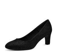 Tamaris Zapatos de Salón para Mujer, Textiles, Tacón Cuadrado, Veganos, Negro Estructura, 41 EU