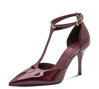 Tamaris Zapatos de tacón de Aguja para Mujer, Color Rojo (Merlot Patent), 37