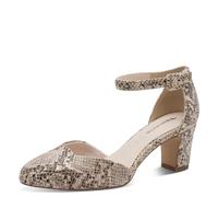 Tamaris Zapatos de tacón para Mujer con Correa 1-24412-41, Color Beige Serpiente, Talla 5