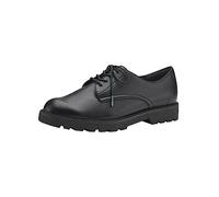 Tamaris Zapatos Veganos de Cordones de Caña Baja para Mujer, Negro Mate, 37 EU