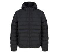 Tamary Quilted Puffer Jacket with Hood in Jet Black - Tokyo Laundry - XL
