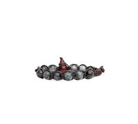 Tamashii BHS900-309 - Pulsera de piedra tibetana con ojo de halcón, 19 CM, Plata, NINGUNO