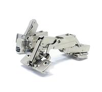 TamBee - Bisagra de esquina para gabinete, plegable de 165 grados, bisagra de puerta Lazy Susan de 48 mm, bisagras de cierre suave, bisagras hidráulicas ocultas, montaje ajustable, sin marco, 2 piezas