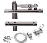 TamBee Bisagras de Estantería Oculta, Bisagra Pivotante Con Cerradura, Ocultas para Puerta Secreta de Acero Inoxidable 304 Con Cierre de Resorte y Cable