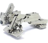 TamBee - Bisagras de puerta de armario de 1/2 pulgada de 165 grados, bisagras de cierre suave sin marco de 48 mm para esquina de cocina, ajustable, 2 piezas/1 par (media superposición)