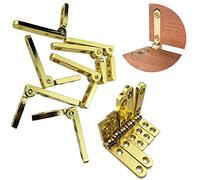TamBee Mini bisagras para caja de madera, latón, caja de joyería de 90 grados con tornillos, 12 piezas (30 x 20 mm, dorado)