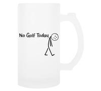 TAMBOOTEE Amante Del Golf: Hoy No Hay Golf Jarra De Cerveza De Vidrio Taza Para Beber Con Asa Glass Beer Mug