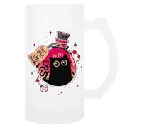 TAMBOOTEE Amenaza Embotellada Jarra De Cerveza De Vidrio Taza Para Beber Con Asa Glass Beer Mug