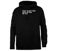 TAMBOOTEE Analista De Datos: Eso No Fueron Muchos Datos Sudadera con Capucha Unisex Negra Jersey De Ajuste Sencillo Black Unisex Hoodie