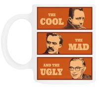 TAMBOOTEE Camus-Nietzsche-Sartre Taza De Cerámica Blanca Para Beber Ceramic Mug Drinking Cup