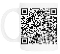 TAMBOOTEE Código Qr De Rick Roll Taza De Cerámica Blanca Para Beber Ceramic Mug Drinking Cup