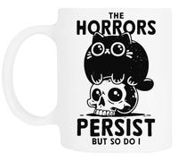 TAMBOOTEE El Superviviente Del Horror Taza De Cerámica Blanca Para Beber Ceramic Mug Drinking Cup