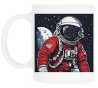 TAMBOOTEE Entre Las Lunas Y Las Estrellas Taza De Cerámica Blanca Para Beber Ceramic Mug Drinking Cup