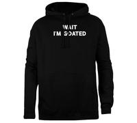 TAMBOOTEE Espera Soy Una Cabra Sudadera con Capucha Unisex Negra Jersey De Ajuste Sencillo Black Unisex Hoodie