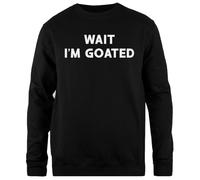 TAMBOOTEE Espera Soy Una Cabra Sudadera Unisex De Corte Sencillo Tipo Jersey Negro Black Unisex Jumper