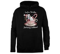 TAMBOOTEE Esto Está Bien Solo Estoy Teniendo Una Crisis Sudadera con Capucha Unisex Negra Jersey De Ajuste Sencillo Black Unisex Hoodie