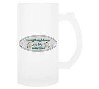 TAMBOOTEE Florece Jarra De Cerveza De Vidrio Taza Para Beber Con Asa Glass Beer Mug