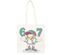 TAMBOOTEE Helado De Béisbol Six Seven Bolso Shopper Unisex Totebag De Algodón Beige Totebag Cotton