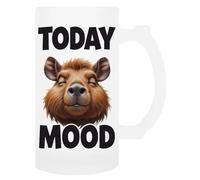 TAMBOOTEE Hoy Carpincho Estado De Ánimo Zen Animal Jarra De Cerveza De Vidrio Taza Para Beber Con Asa Glass Beer Mug