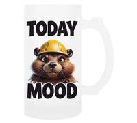 TAMBOOTEE Hoy Castor Estado De Ánimo Animal Productivo Jarra De Cerveza De Vidrio Taza Para Beber Con Asa Glass Beer Mug