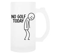 TAMBOOTEE Hoy No Hay Golf Jarra De Cerveza De Vidrio Taza Para Beber Con Asa Glass Beer Mug